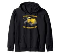 I'm Proud Of My Awesome Truck Driver Son Tow Truck Operator Zip Hoodie