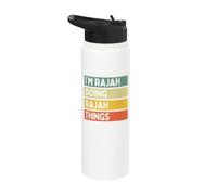 I'm Rajah Doing Rajah Things Funny Personalized Quote Stainless Steel Insulated Water Bottle