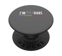 I'm Rare Disease Awareness Rare Disease Day Zebra Ribbon PopSockets Adhesive PopGrip