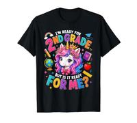 Im Ready for Second Grade Back to School 2nd Grade Girls Tee Value Graphic T-Shirt, Men, Black, S