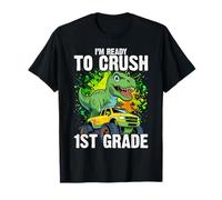 I'm Ready to Crush 1st Grade Monster Truck Dinosaur Boys T-Shirt