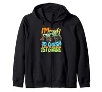 I'M Ready TO CRUSH 1ST Grade Monster Truck First Grade Zip Hoodie