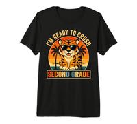 I'm Ready to Crush 2nd Grade Tiger Sunglasses Retro Funny Premium T-Shirt