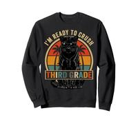 I'm Ready to Crush 3rd Grade Panther Sunglasses Funny Retro Sweatshirt