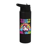 I'm Ready to Crush 3rd Grade Unicorn Girl Gifts School Stainless Steel Insulated Water Bottle