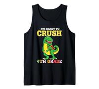 I'm Ready to Crush 4th Grade Fourth Funny Dinosaur Student Tank Top