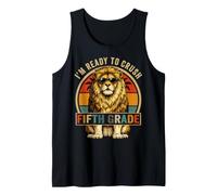 I'm Ready to Crush 5th Grade Lion Sunglasses Funny Retro Tank Top