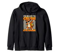 I'm Ready To Crush 6th Grade Dabbing Tiger Back To School Zip Hoodie