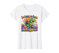 I'm Ready to Crush Kindergarten Capybara Dino Kids Design Value Graphic T-Shirt, Women, White, XS