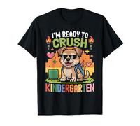 I'm Ready to Crush Kindergarten Pixel Dog Back to School T-Shirt