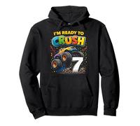 I'm Ready to Crush Monster Truck Seven 7yr 7th Birthday Boys Pullover Hoodie