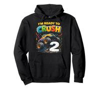 I'm Ready to Crush Monster Truck Two 2yr 2nd Birthday Boys Pullover Hoodie