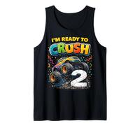I'm Ready to Crush Monster Truck Two 2yr 2nd Birthday Boys Tank Top