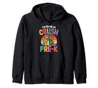 Im Ready To Crush Pre K Dinosaur Fun Zip Hoodie