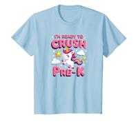 I'm Ready to Crush Pre-K Unicorn Adventure T-Shirt, Kids, Baby Blue, 8 Years