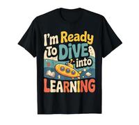 I'm Ready to Dive Into Learning Motivation Student |- Value Graphic T-Shirt, Men, Black, L