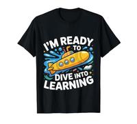 I'm Ready to Dive Into Learning Motivation Student |- Value Graphic T-Shirt, Men, Black, S