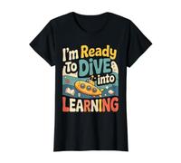 I'm Ready to Dive Into Learning Motivation Student |- Value Graphic T-Shirt, Women, Black, S