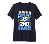 I'm Ready to Kick-Off 2nd Grade Boy First Day of Second Gr Premium T-Shirt