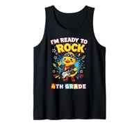 I'm Ready To Rock 4th Grade Funny Cute Duck Back To School Tank Top