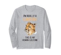 I'm Really A Cheetah Last Minute Halloween Costume Funny Long Sleeve T-Shirt