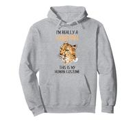 I'm Really A Cheetah Last Minute Halloween Costume Funny Pullover Hoodie