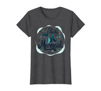 I'm Really A Mermaid: Whimsical Ocean Fantasy T-Shirt, Women, Dark Heather Grey, 3XL