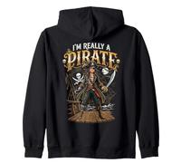 I'm Really A Pirate Amputation Prosthetic Arm Leg Amputee Zip Hoodie