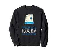 I'm Really a Polar Bear Funny Halloween Costume Bear Sweatshirt