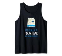 I'm Really a Polar Bear Funny Halloween Costume Bear Tank Top