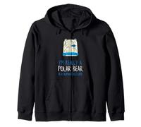I'm Really a Polar Bear Funny Halloween Costume Bear Zip Hoodie