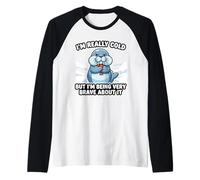 I'm Really Cold But I'm Being Very Brave Funny Walrus Raglan Baseball Tee