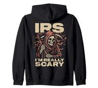I'm Really Scary IRS Special Agent Grim Reaper Death Angel Zip Hoodie