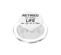 Im Retired and Taking Life One Sip at a Time Retirement Wine PopSockets PopGrip for MagSafe