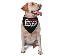I'M Retired Don'T Ask Me To Do A Damn Thing Pet Scarves Adjustable Bibs Handkerchief Durable Pet Neck Scarves For Dogs Accessories Pets