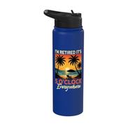I'm Retired It's 5 O'Clock Everywhere Beach Sunset Stainless Steel Insulated Water Bottle