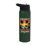 I'm Retired It's 5 O'Clock Everywhere Beach Sunset Stainless Steel Insulated Water Bottle