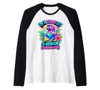I'm Retired It's 5 O'Clock Everywhere Funny Retirement Raglan Baseball Tee