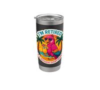 I'm Retired It's 5 O'Çlock Everywhere Retirement Parrot Fun Stainless Steel Insulated Tumbler