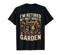 I'm Retired My Only Boss is My Butterfly Garden Monarch Value Graphic T-Shirt