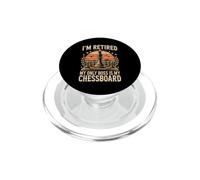 I'm Retired My Only Boss Is My Chessboard Chess Player PopSockets PopGrip for MagSafe