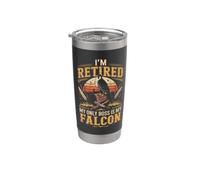 I'm Retired My Only Boss is My Falcon Hawk Falconry Stainless Steel Insulated Tumbler
