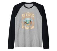 I'm Retired My Only Boss is My Fish Tank Aquarium Raglan Baseball Tee