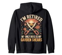 I'm Retired My Only Boss Is My Garden Shears Florist Zip Hoodie
