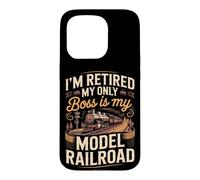 I'm Retired My Only Boss Is My Models Building Scale Diorama Case for iPhone 15 Pro