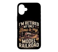 I'm Retired My Only Boss Is My Models Building Scale Diorama Case for iPhone 16 Plus