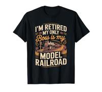 I'm Retired My Only Boss is My Models Building Scale Diorama T-Shirt