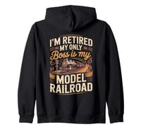 I'm Retired My Only Boss Is My Models Building Scale Diorama Zip Hoodie