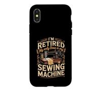 I'm Retired My Only Boss Is My Sewing Machine Quilting Case for iPhone X/XS
