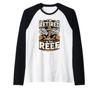 I'm Retired My Only Boss is the Reef Scuba Diver Raglan Baseball Tee